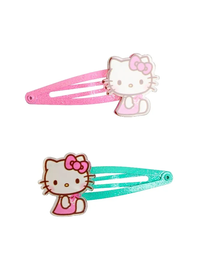 Sanrio  Sanrio Hello Kitty 2 Hair Clips/1Bow/10 Glitter Elastic for Women | Best Price UAE